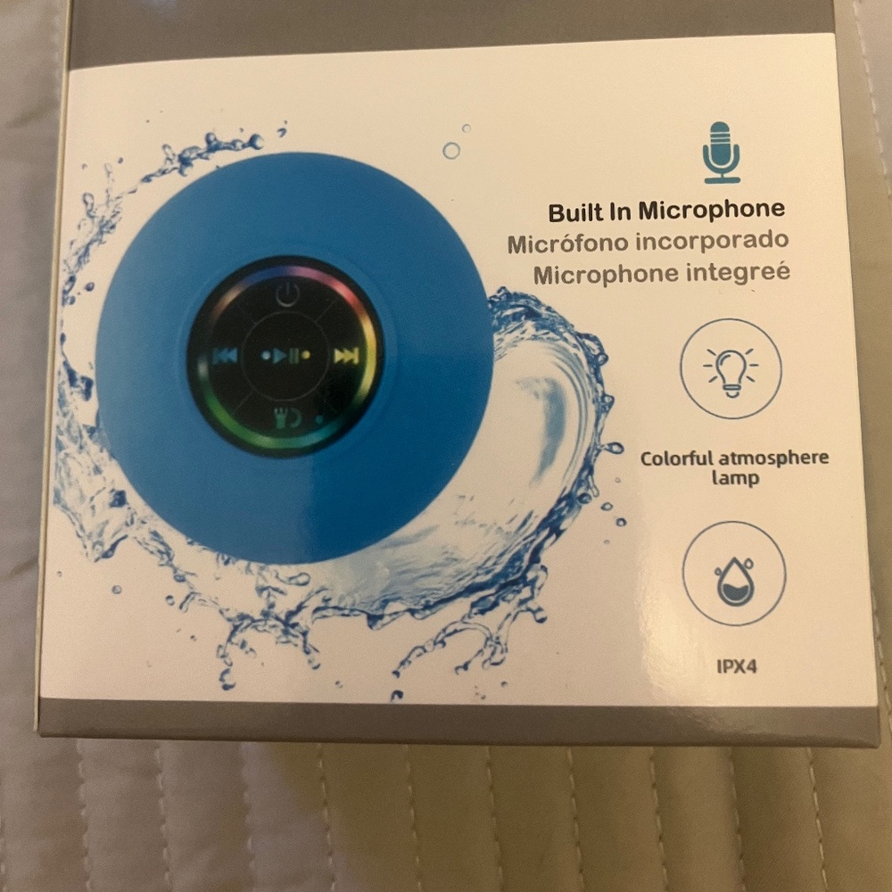 New Round Speaker Mini Pink Waterproof For Shower Pool Bathroom